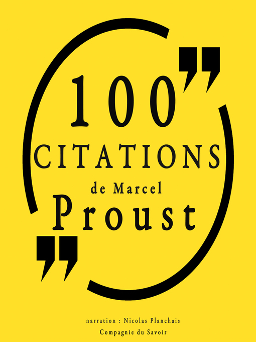 Title details for 100 citations de Marcel Proust by Marcel Proust - Available